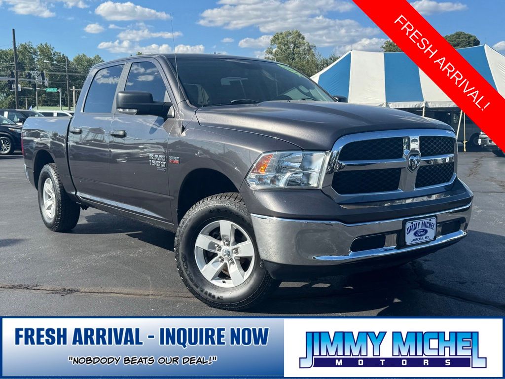 Gray (Granite Crystal Metallic Clearcoat) 2019 RAM 1500 Pickup Truck Four-Wheel Drive 8-Speed Automatic