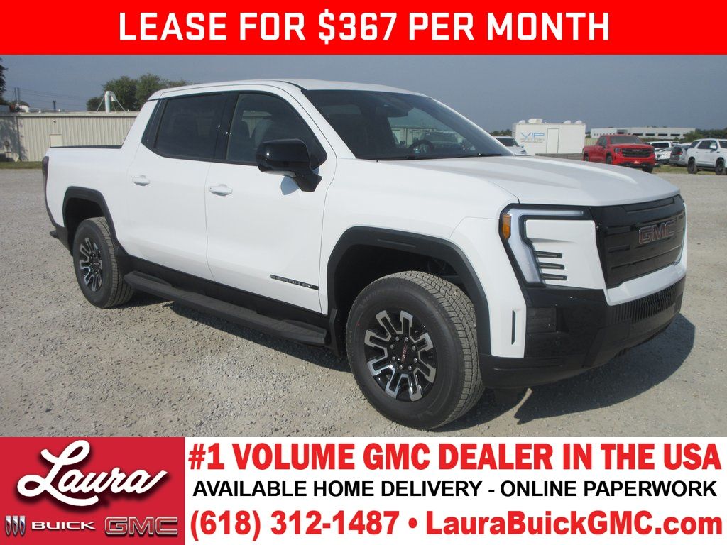 Summit White 2026 GMC Sierra EV Elevation Crew Cab (Standard Range) e4WD Pickup Truck All-Wheel Drive 1-Speed Automatic