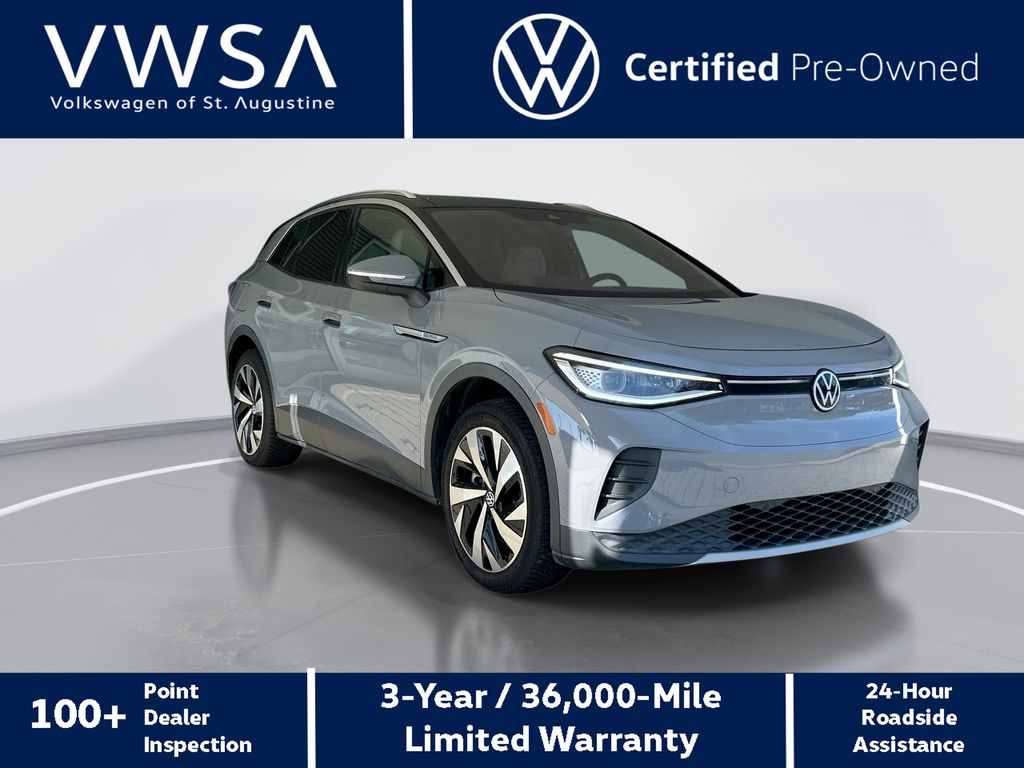 Moonstone Gray/Black Roof 2022 Volkswagen ID.4 SUV / Crossover All-Wheel Drive Automatic