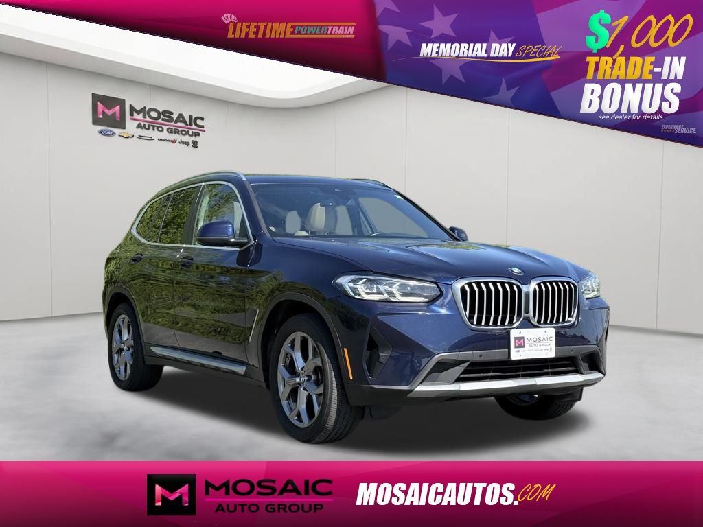 Blue 2022 BMW X3 xDrive30i AWD SUV / Crossover All-Wheel Drive 8-Speed Automatic