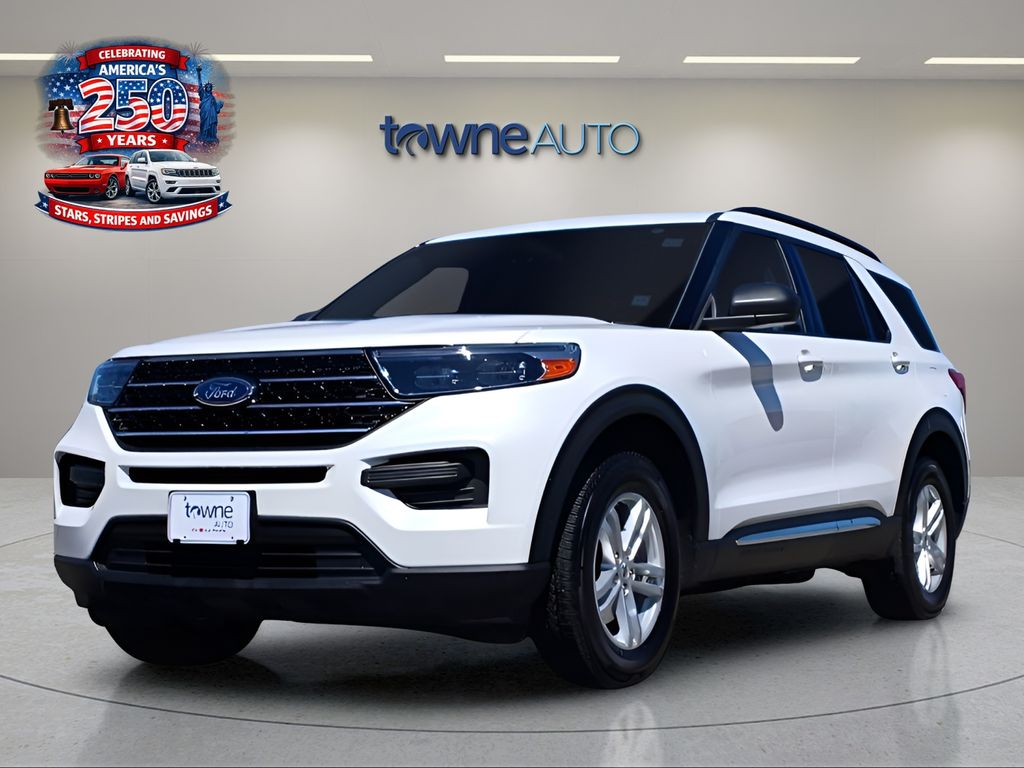 White Metallic 2021 Ford Explorer SUV / Crossover All-Wheel Drive Automatic