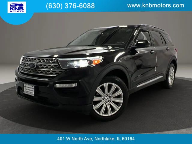 Black 2021 Ford Explorer Hybrid Limited AWD SUV / Crossover All-Wheel Drive Automatic