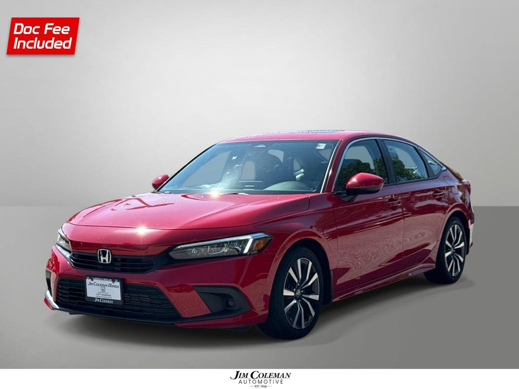 Red 2024 Honda Civic EX FWD Sedan Front-Wheel Drive Continuously Variable Transmission