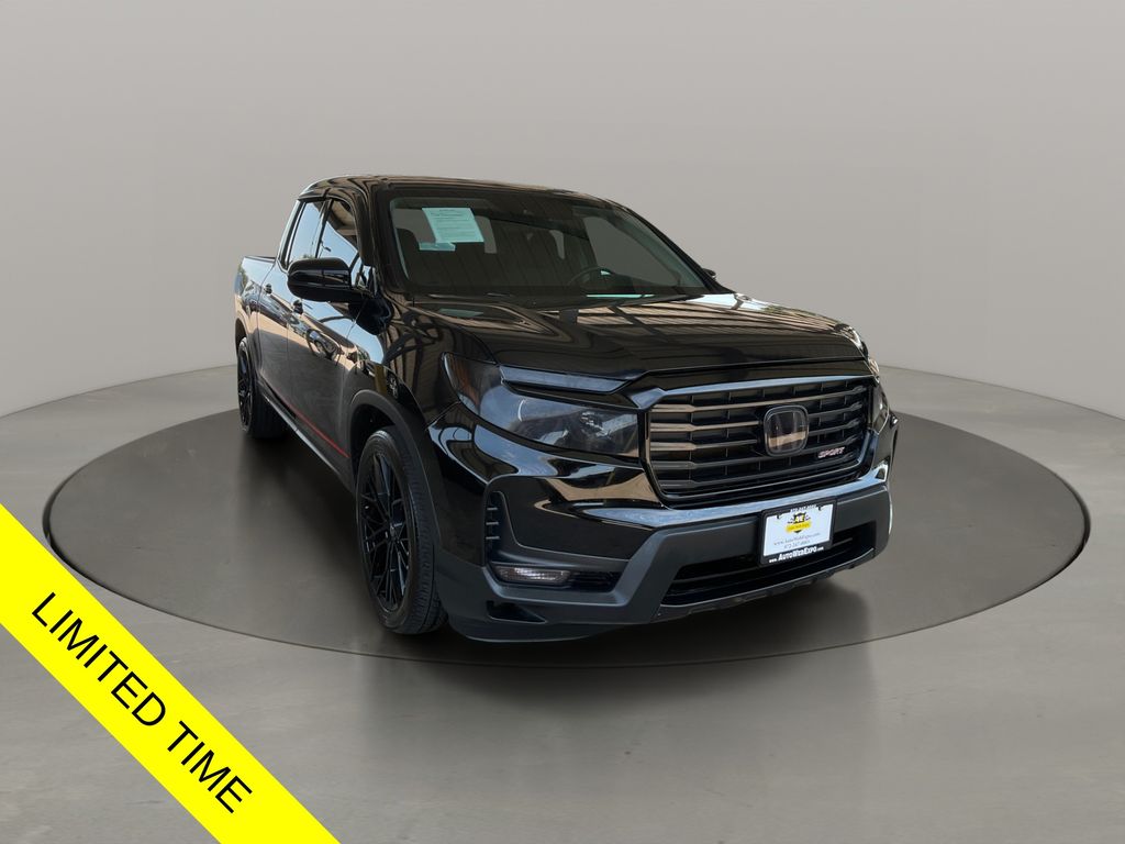 Crystal Black Pearl 2022 Honda Ridgeline Pickup Truck All-Wheel Drive 9-Speed Automatic