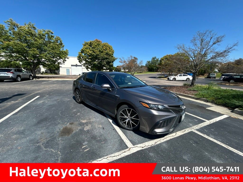 Predawn Gray Mica 2021 Toyota Camry Hybrid Sedan Front-Wheel Drive Continuously Variable Transmission