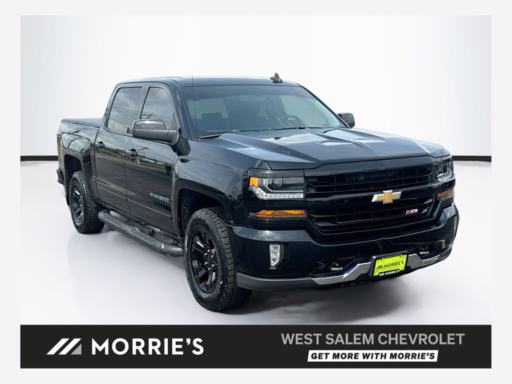 Black 2018 Chevrolet Silverado 1500 LT Crew Cab 4WD Pickup Truck Four-Wheel Drive 6-Speed Automatic Overdrive