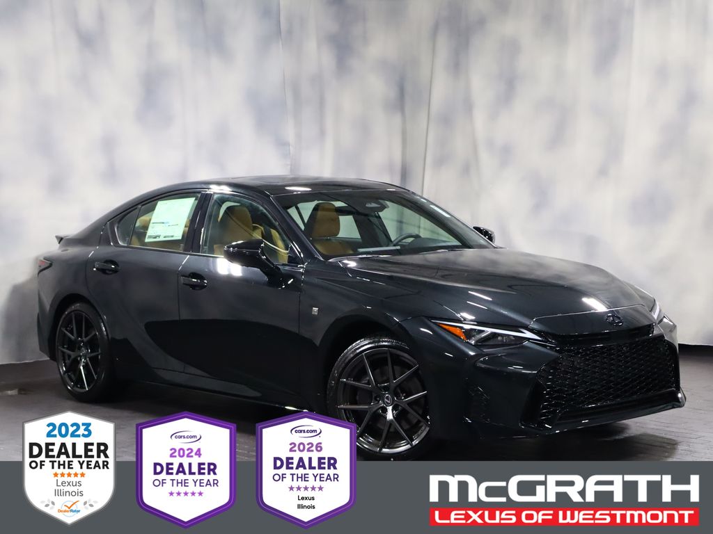 Black (Caviar) 2026 Lexus IS 350 F Sport Design AWD Sedan All-Wheel Drive 6-Speed Automatic