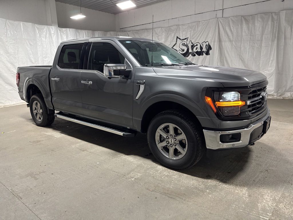 Gray Metallic 2025 Ford F-150 XLT SuperCrew 4WD Pickup Truck Four-Wheel Drive Automatic