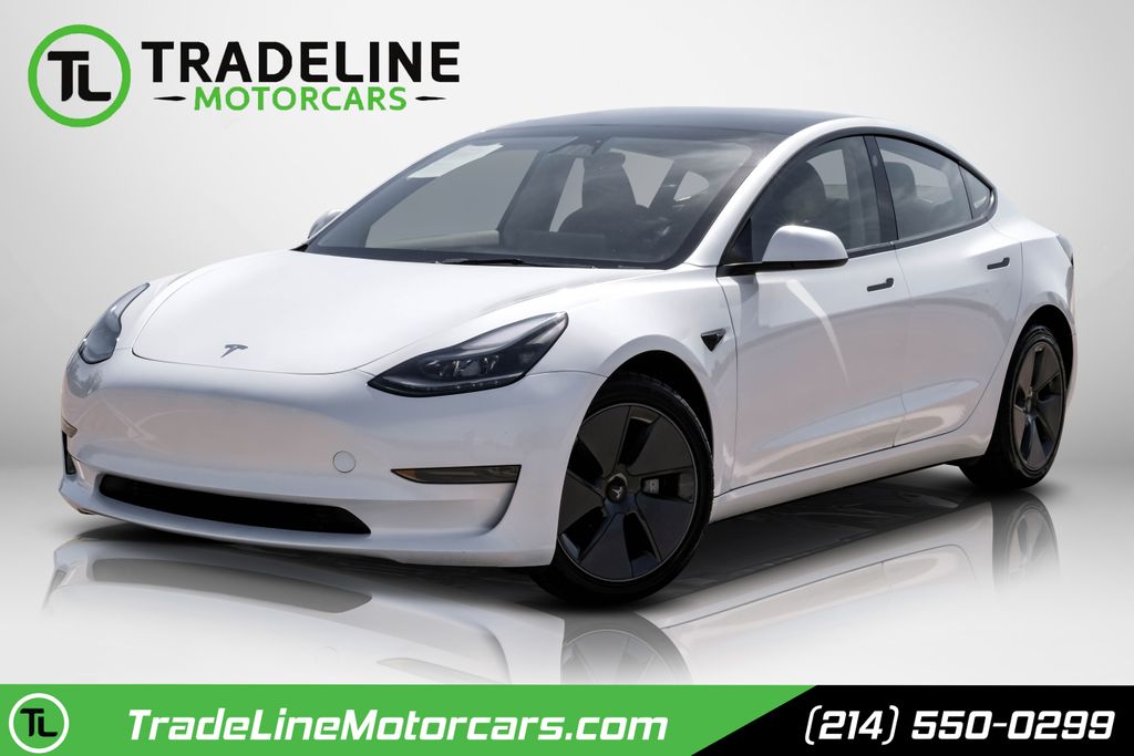 Pearl White Multi-Coat 2023 Tesla Model 3 Sedan Rear-Wheel Drive 1-Speed Automatic