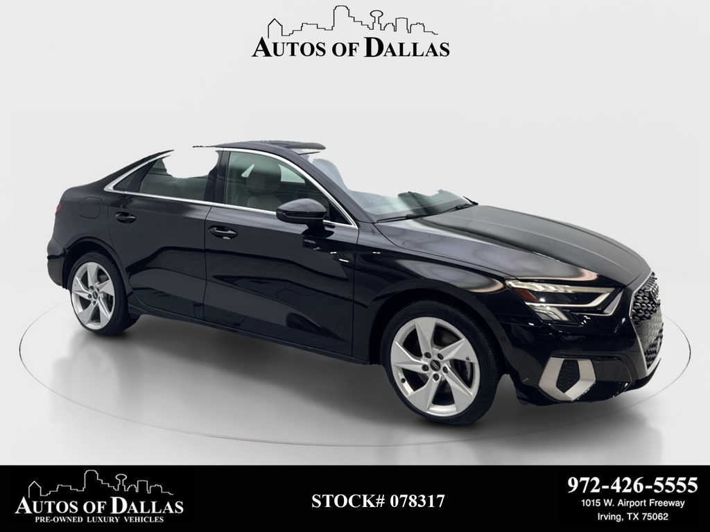 Black 2024 Audi A3 Sedan Front-Wheel Drive 7-Speed Automatic