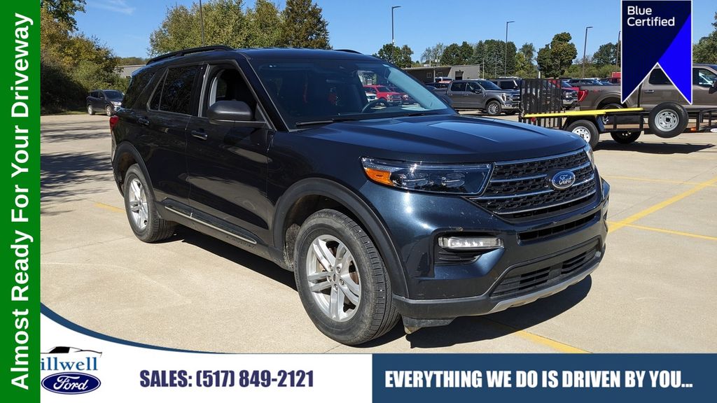 Blue Metallic 2023 Ford Explorer XLT AWD SUV / Crossover All-Wheel Drive Automatic