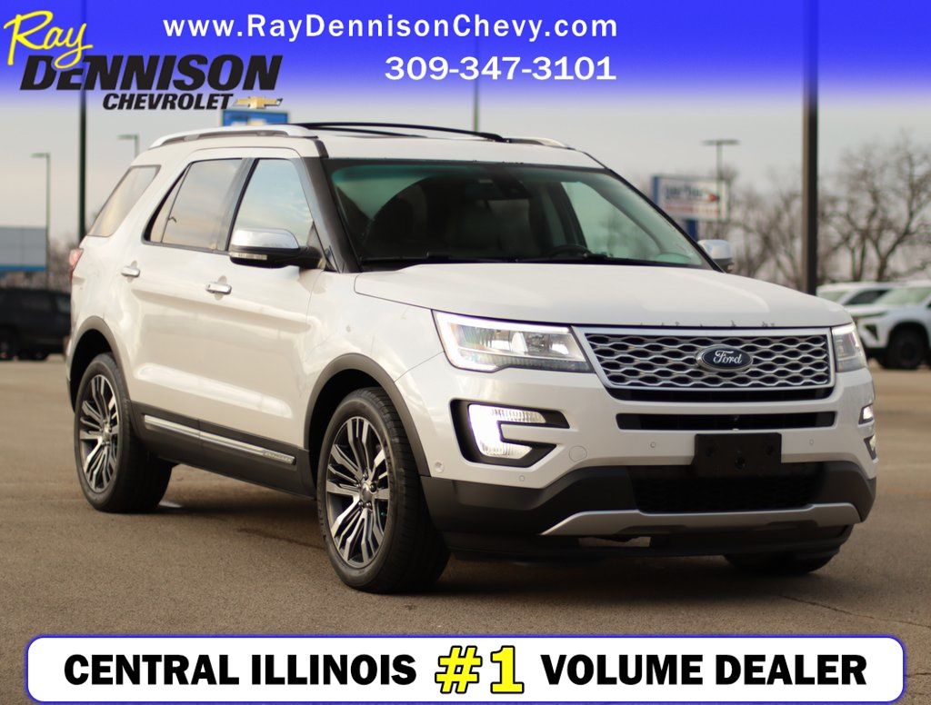 White Platinum 2017 Ford Explorer Platinum AWD SUV / Crossover All-Wheel Drive 6-Speed Automatic