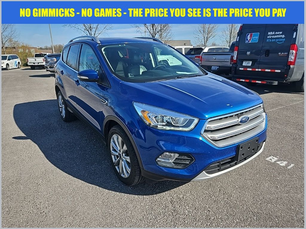 Lightning Blue Metallic 2017 Ford Escape Titanium AWD SUV / Crossover All-Wheel Drive 6-Speed Automatic