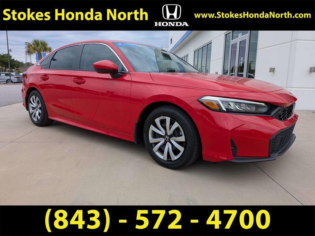2025 Honda Civic LX Red at Stokes Honda North
