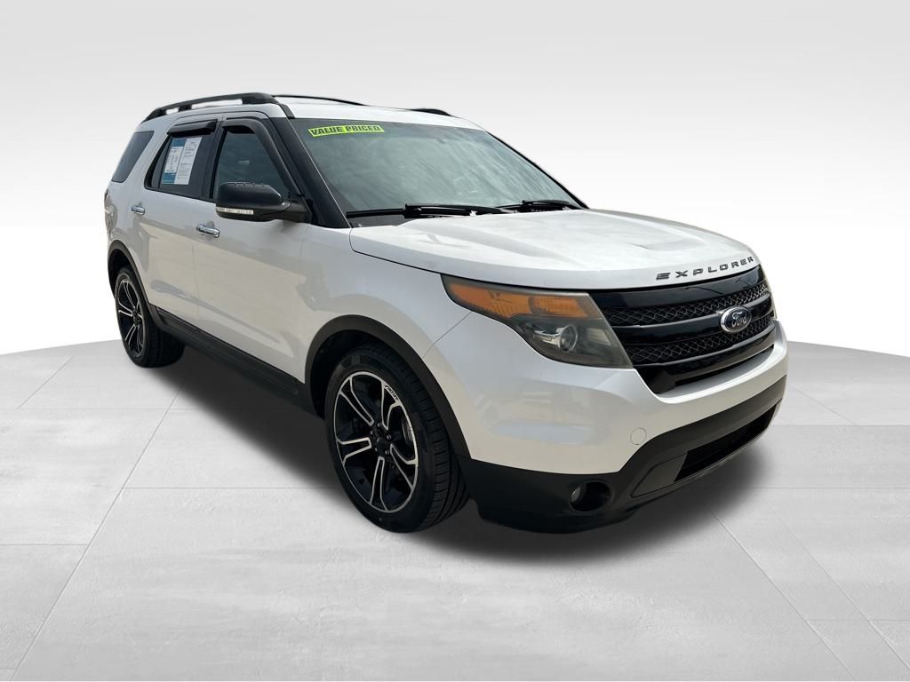 2014 White Platinum Clearcoat Metallic Ford Explorer Sport 4X4 SUV