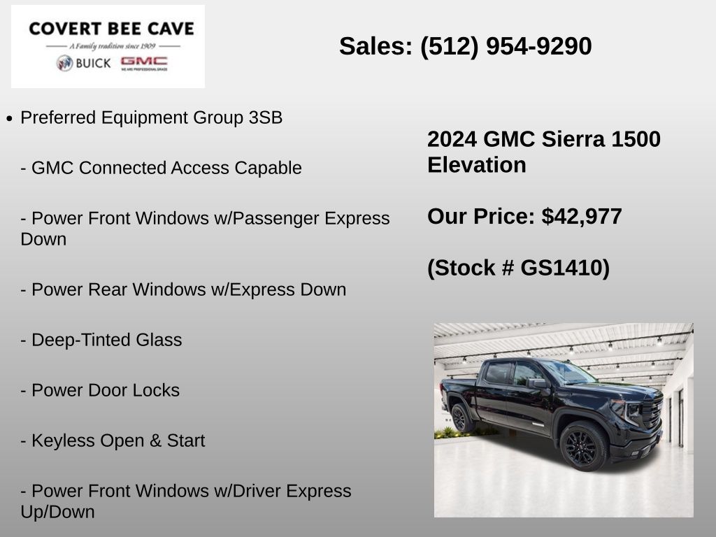 Used Car 2024 Gmc Sierra 1500  Elevation For Sale Under $50,000 In Austin, Texas