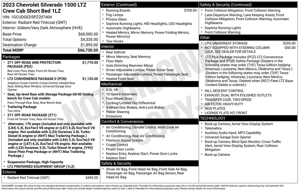 2023 Chevrolet Silverado 1500 LTZ Red at Bob Mills Chevrolet