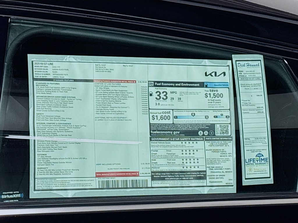 2025 Kia K4 GT-Line