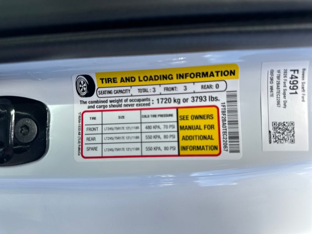 New 2026 Ford Super Duty F-250 Regular Cab 8' Box XL