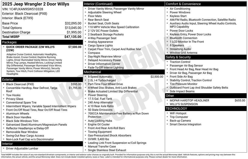 Used Car 2025 Jeep Wrangler  Willys For Sale Under $40,000 In Austin, Texas