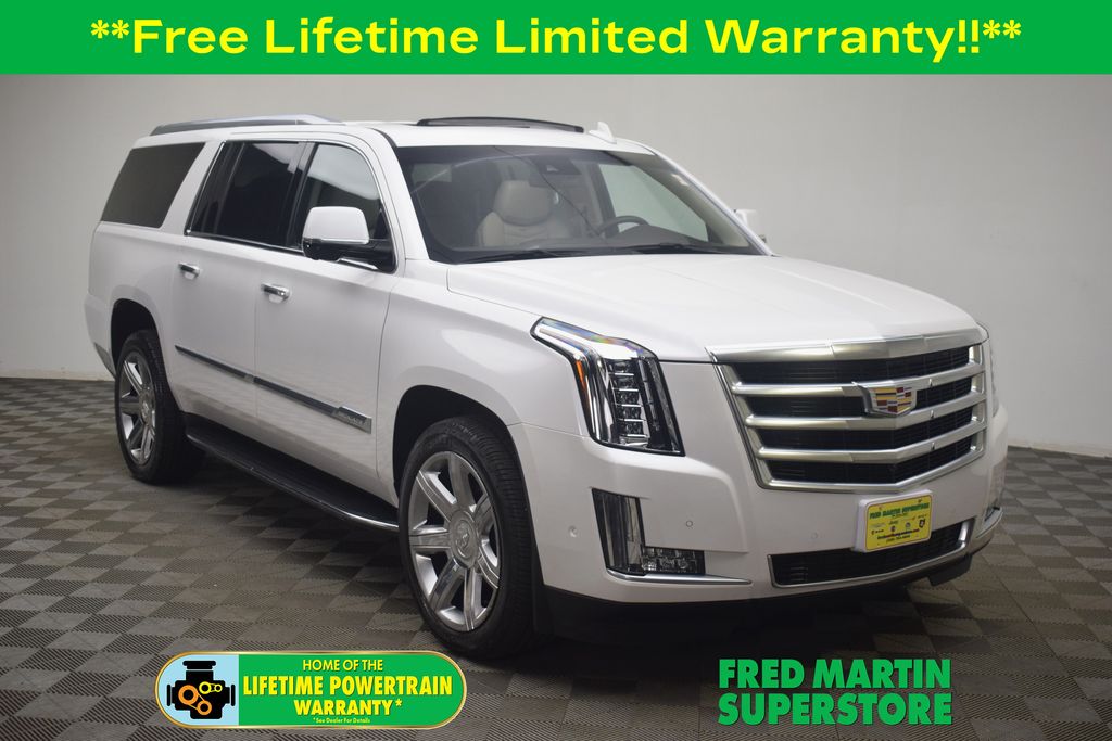 Crystal White Tricoat 2017 Cadillac Escalade ESV SUV / Crossover Four-Wheel Drive 8-Speed Automatic