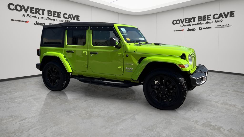 Used 2021 Green Jeep Unlimited Sahara 4xe image 11