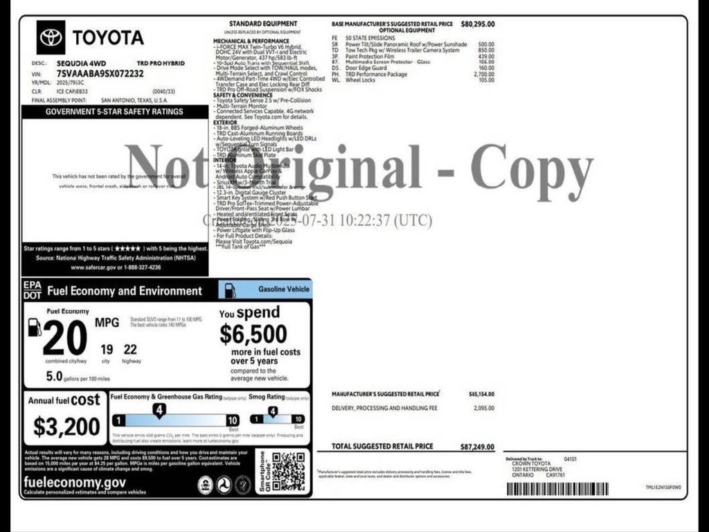 2025 Toyota Sequoia TRD Pro