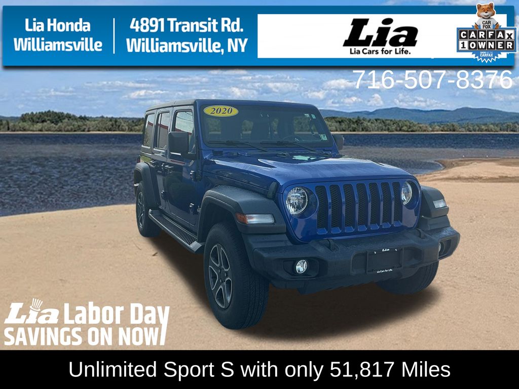 Ocean Blue Metallic Clearcoat 2020 Jeep Wrangler SUV / Crossover Four-Wheel Drive 8-Speed Automatic