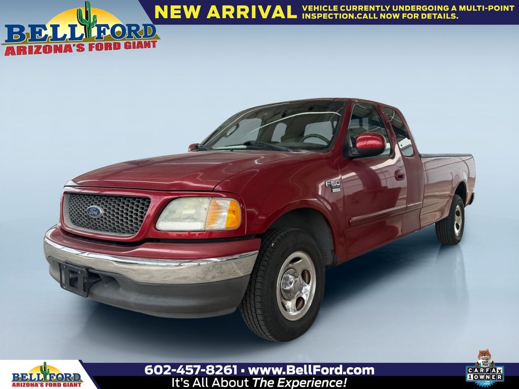 Red 2002 Ford F-150 Pickup Truck
