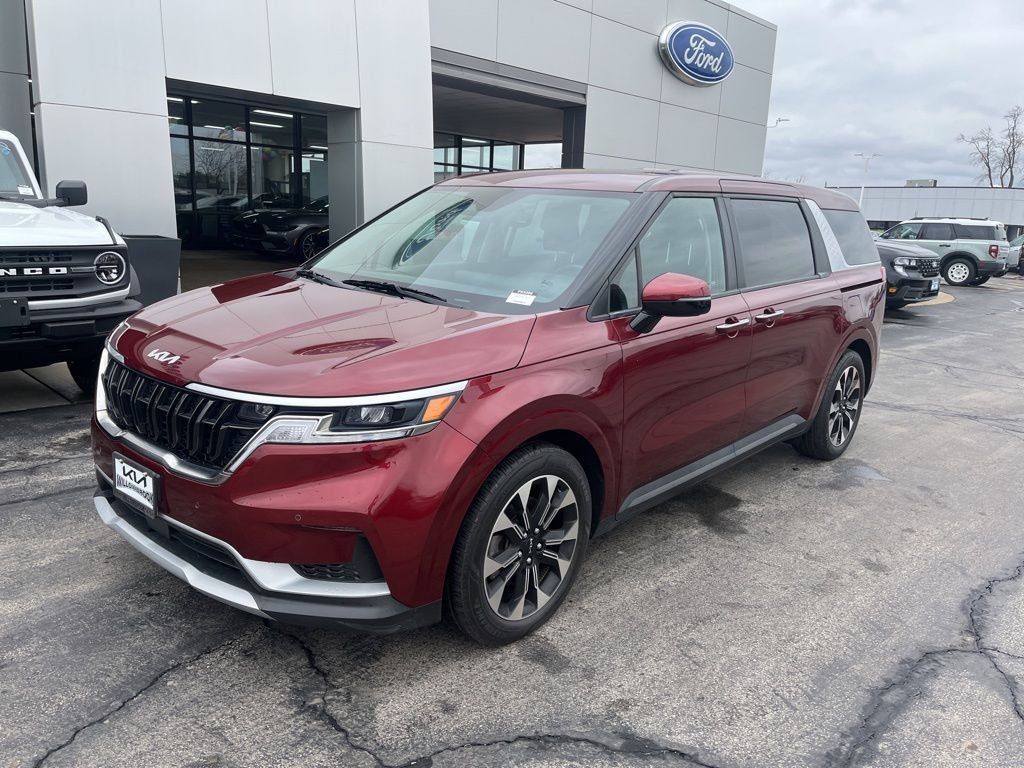 Flare Red 2023 Kia Carnival EX FWD Minivan Front-Wheel Drive 8-Speed Automatic