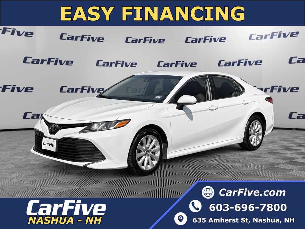 Super White 2019 Toyota Camry LE FWD Sedan Front-Wheel Drive 8-Speed Automatic