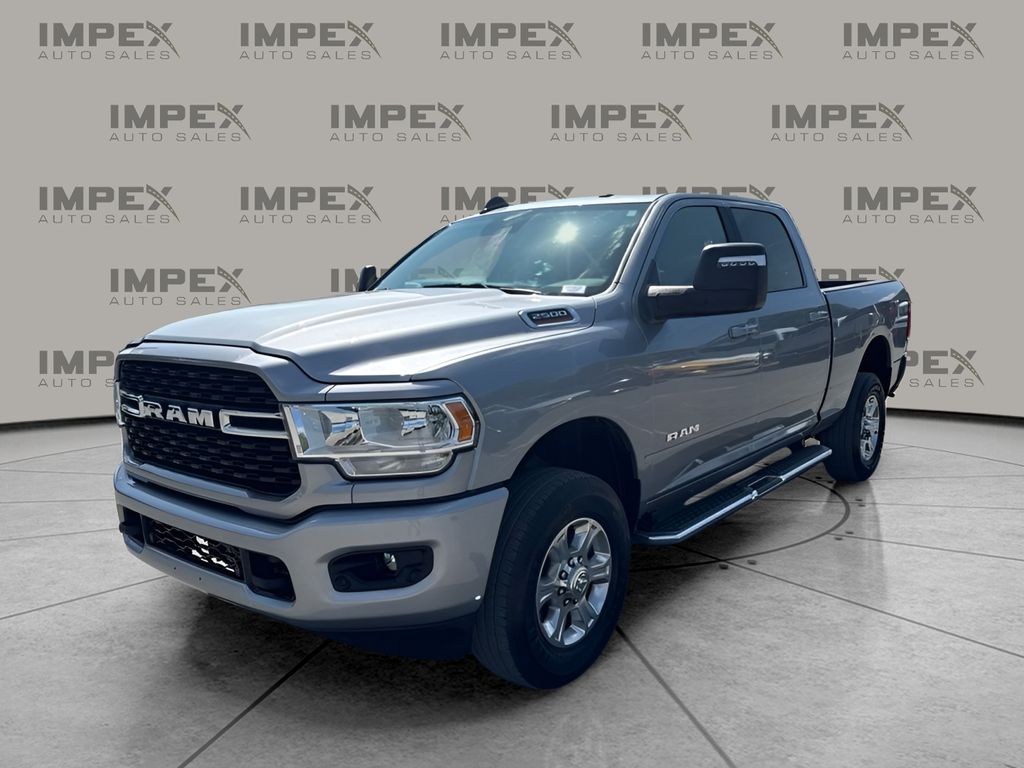 Billet Silver Metallic Clearcoat 2024 RAM 2500 Big Horn Crew Cab 4WD Pickup Truck Four-Wheel Drive 8-Speed Automatic