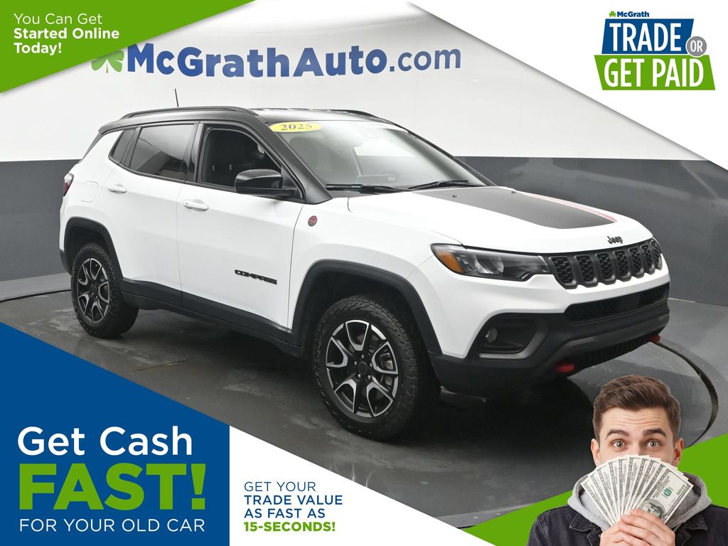 Bright White Clearcoat 2025 Jeep Compass SUV / Crossover Four-Wheel Drive 8-Speed Automatic