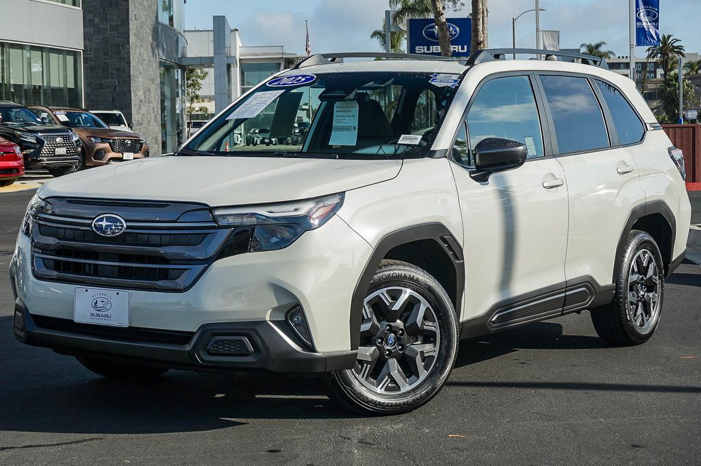 Crystal White Pearl 2025 Subaru Forester SUV / Crossover All-Wheel Drive Continuously Variable Transmission