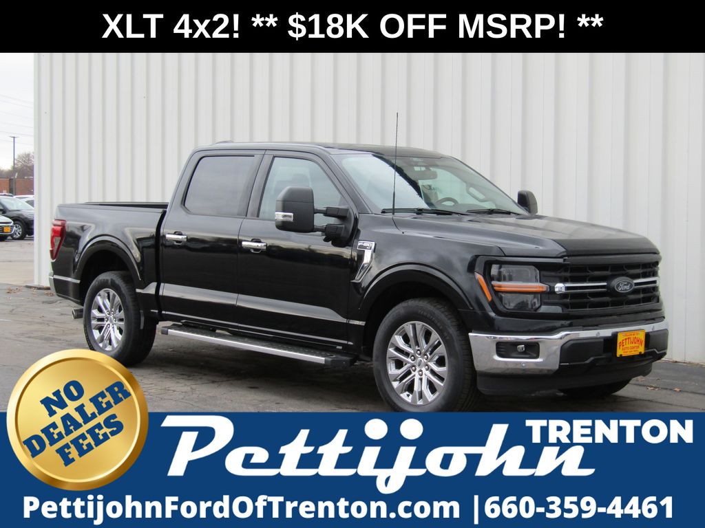 Agate Black Metallic 2024 Ford F-150 XLT SuperCrew RWD Pickup Truck 4X2 Automatic