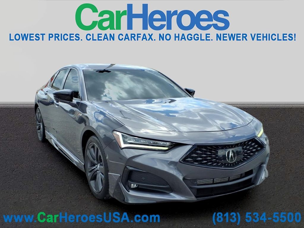 Gray (Modern Steel) 2023 Acura TLX Sedan All-Wheel Drive Automatic