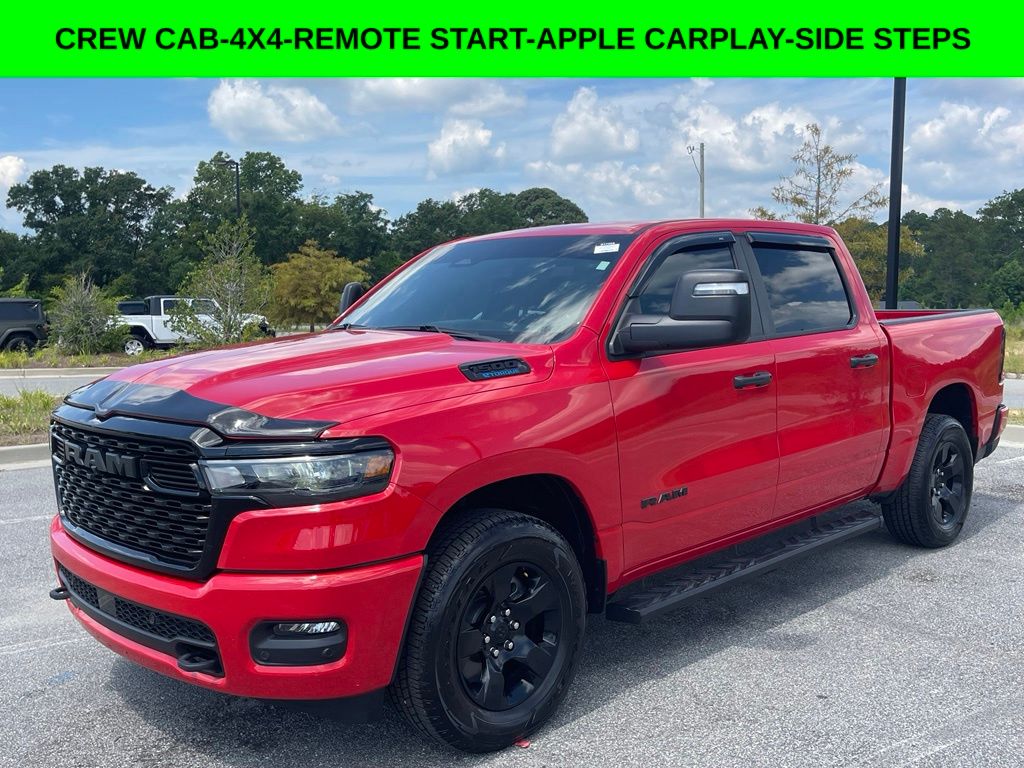 Flame Red Clearcoat 2025 RAM 1500 Pickup Truck Four-Wheel Drive 8-Speed Automatic