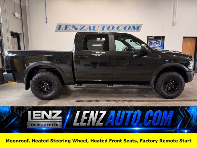 Brilliant Black Crystal Pearlcoat 2017 RAM 1500 Rebel Crew Cab 4WD Pickup Truck Four-Wheel Drive 8-Speed Automatic