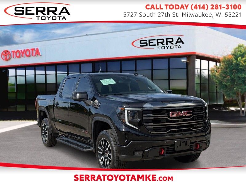 Onyx Black 2023 GMC Sierra 1500 AT4 Crew Cab 4WD Pickup Truck Four-Wheel Drive Automatic