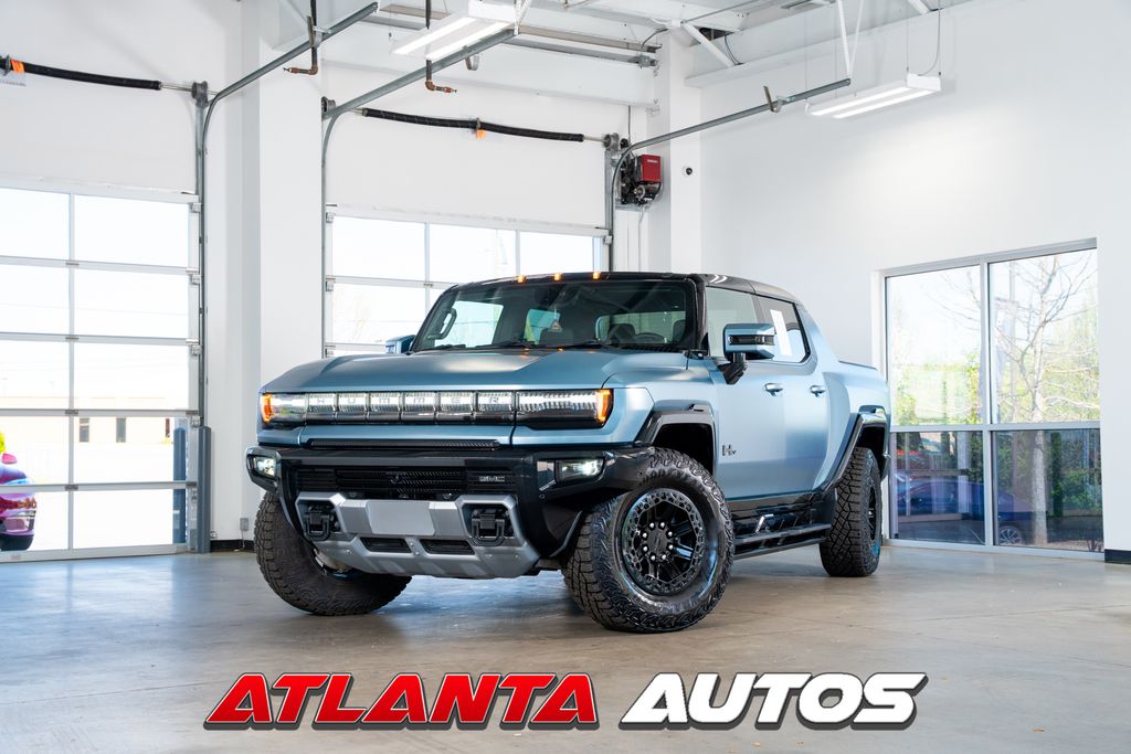 Neptune Blue Matte 2024 GMC Hummer EV Pickup 3X Crew Cab AWD Pickup Truck All-Wheel Drive 1-Speed Automatic