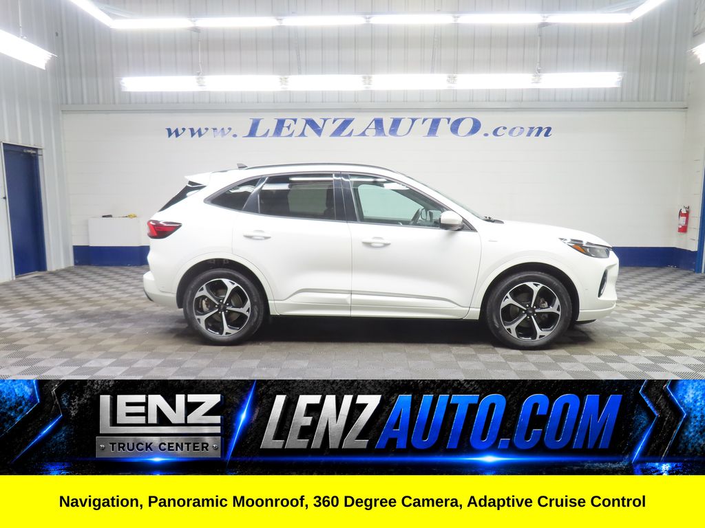 Star White Metallic Tri-Coat 2023 Ford Escape Hybrid ST-Line Elite AWD SUV / Crossover All-Wheel Drive Continuously Variable Transmission