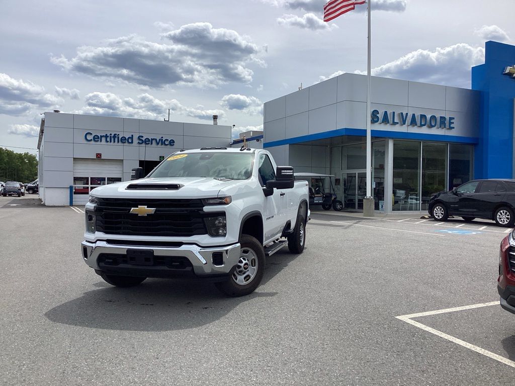 Summit White 2024 Chevrolet Silverado 2500HD Work Truck Regular Cab LB 4WD Pickup Truck Four-Wheel Drive Automatic