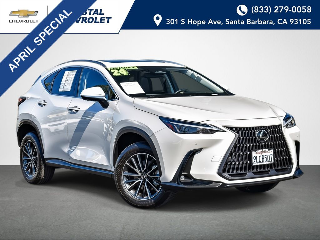 Eminent White Pearl 2024 Lexus NX Hybrid 350h Premium AWD SUV / Crossover All-Wheel Drive Continuously Variable Transmission