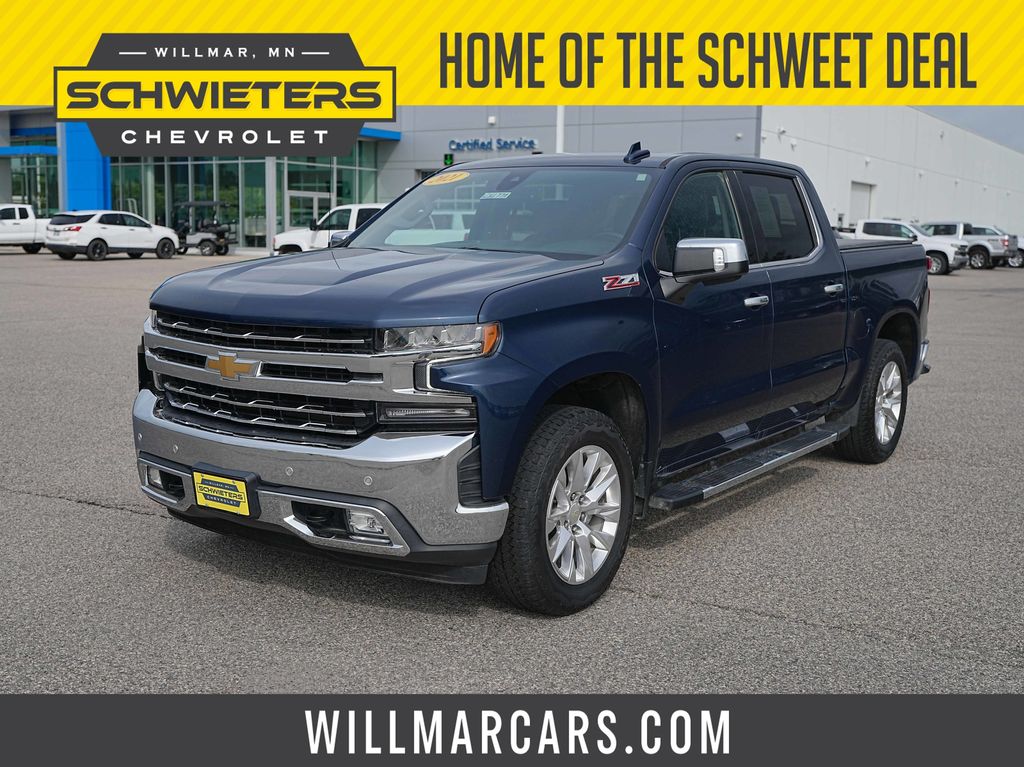 Northsky Blue Metallic 2021 Chevrolet Silverado 1500 Pickup Truck Four-Wheel Drive 8-Speed Automatic