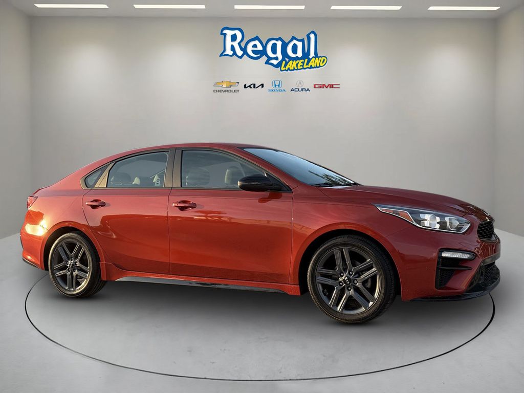 Fire Orange 2021 Kia Forte Sedan Front-Wheel Drive Continuously Variable Transmission