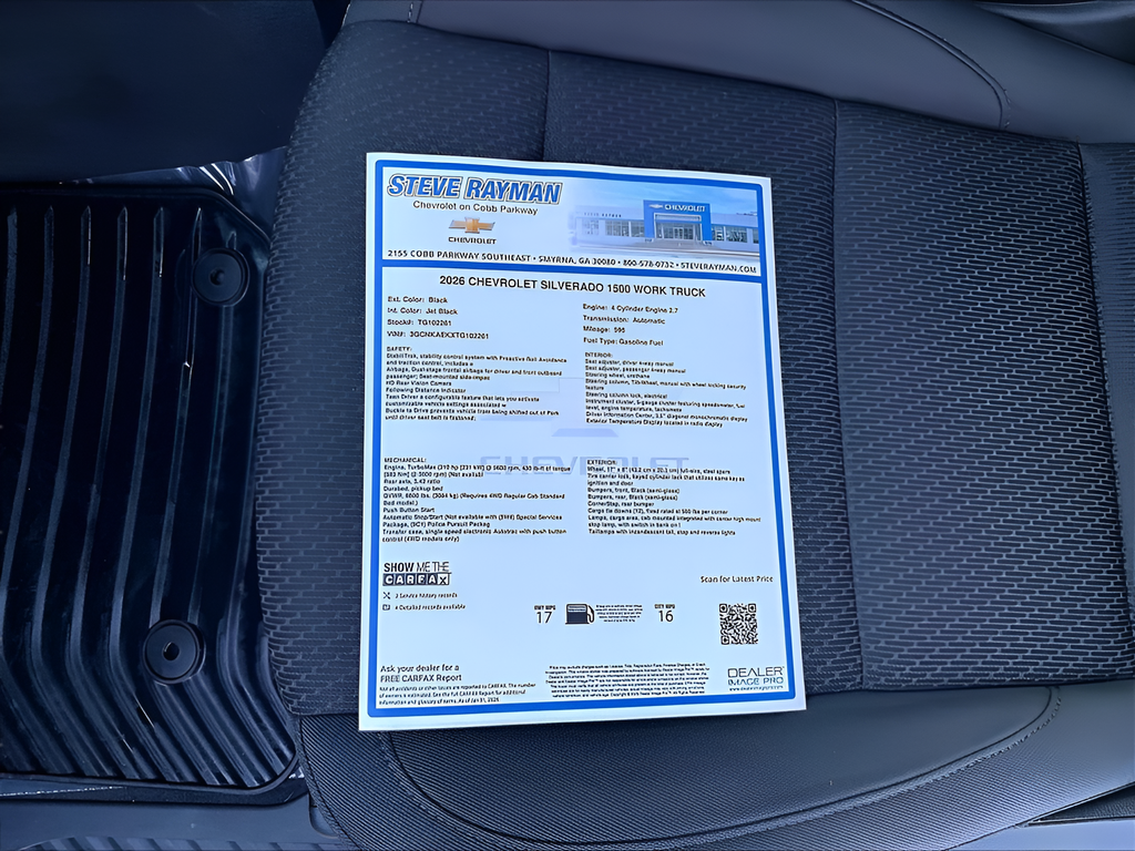 Used 2026 Chevrolet Silverado 1500 WT 2D Standard Cab