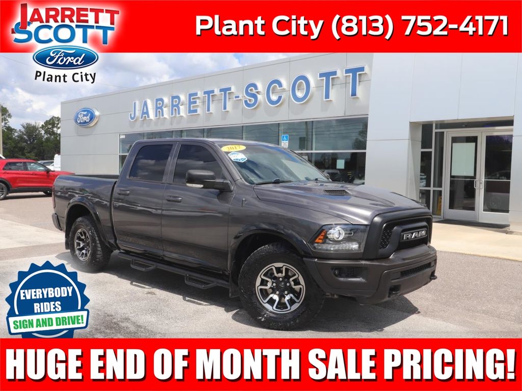 Gray (Granite Crystal Metallic Clearcoat) 2017 RAM 1500 Pickup Truck Four-Wheel Drive 8-Speed Automatic