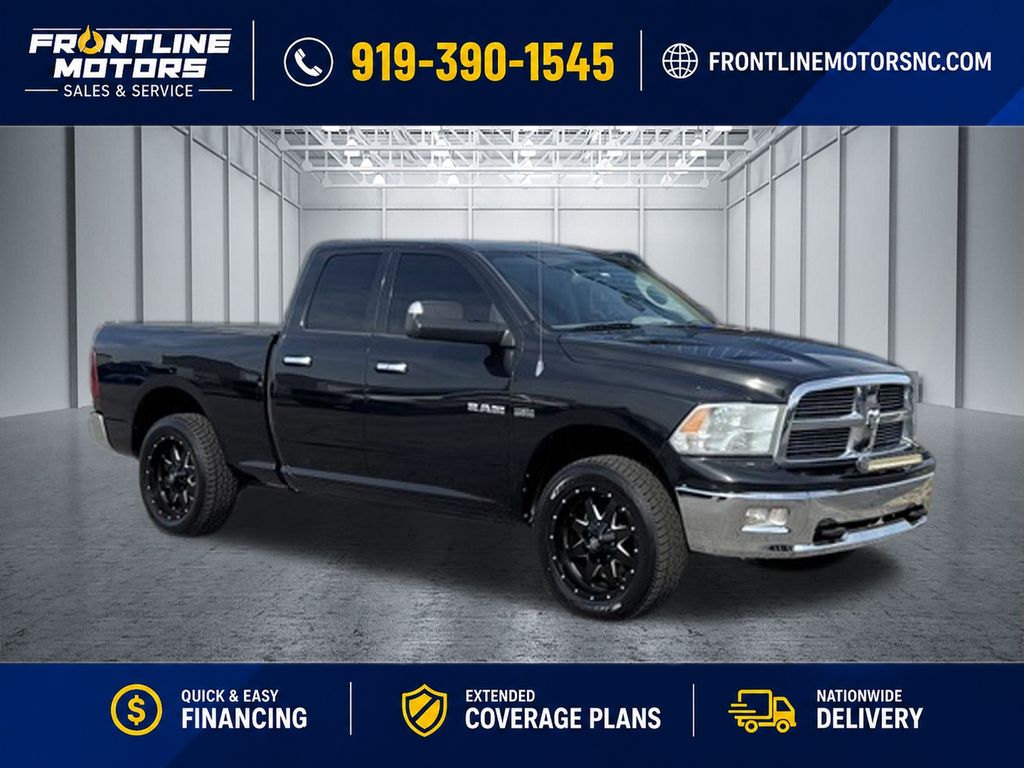 Brilliant Black Crystal Pearlcoat 2010 Dodge RAM 1500 Pickup Truck Four-Wheel Drive 5-Speed Automatic