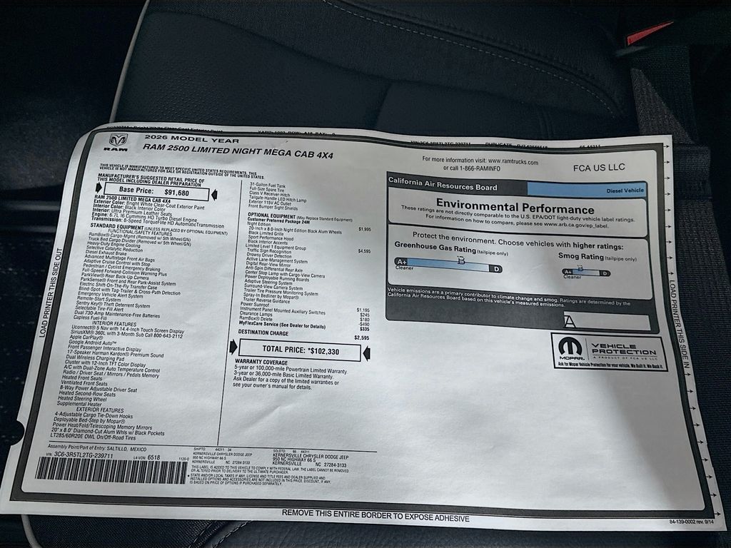 New 2026 White Ram Limited Night 14in image 21