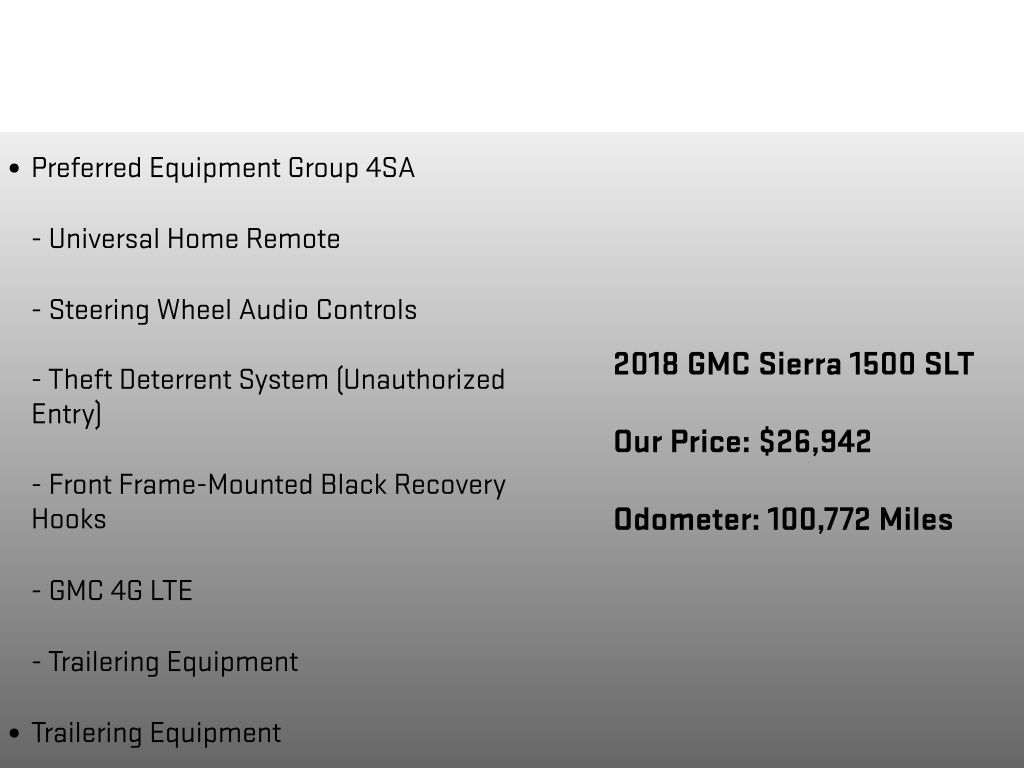 2018 GMC Sierra 1500 SLT White at Grove City Ford